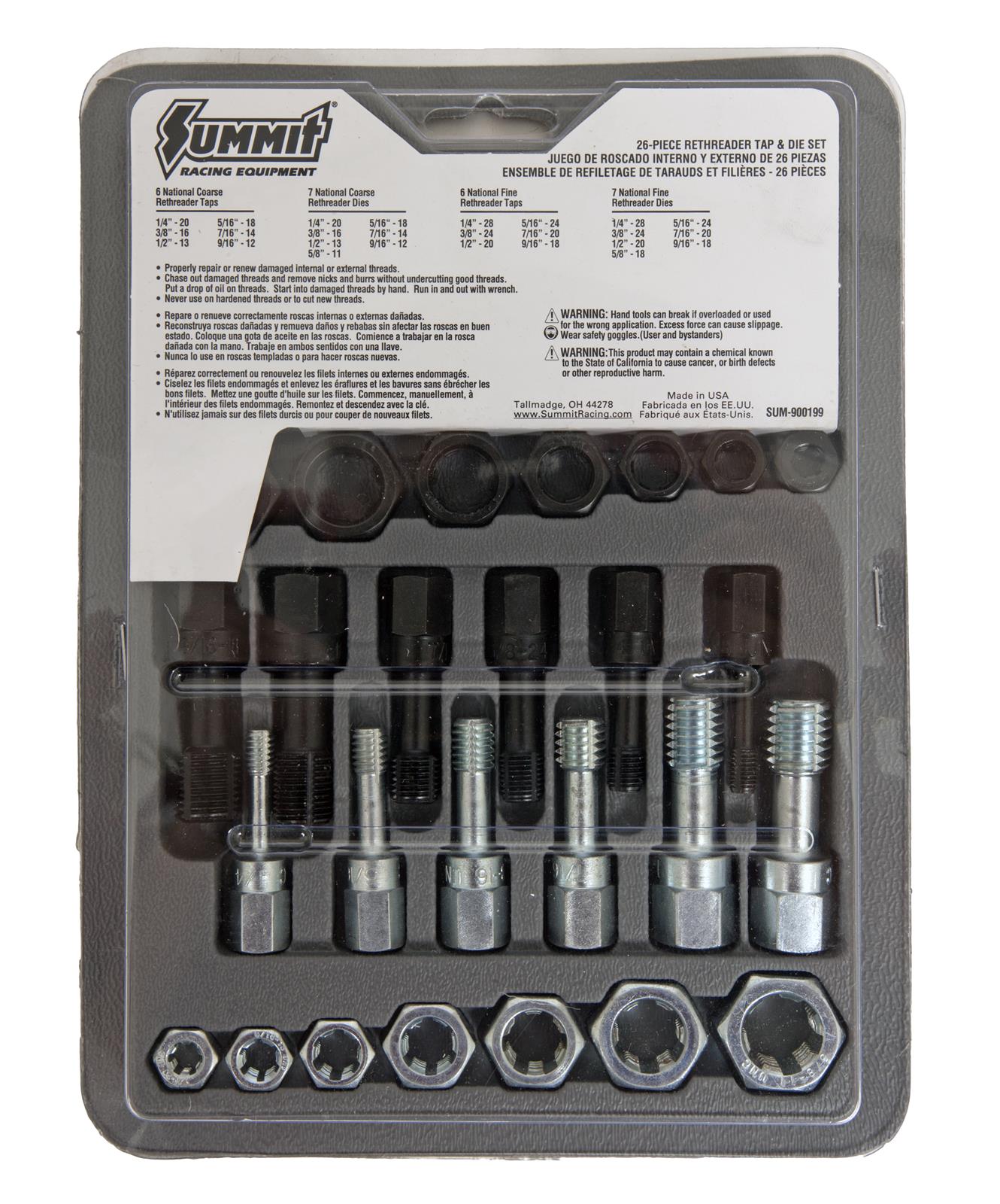 Summit Racing SUM-900199 Summit Racing? Complete Thread Cleaning Kits