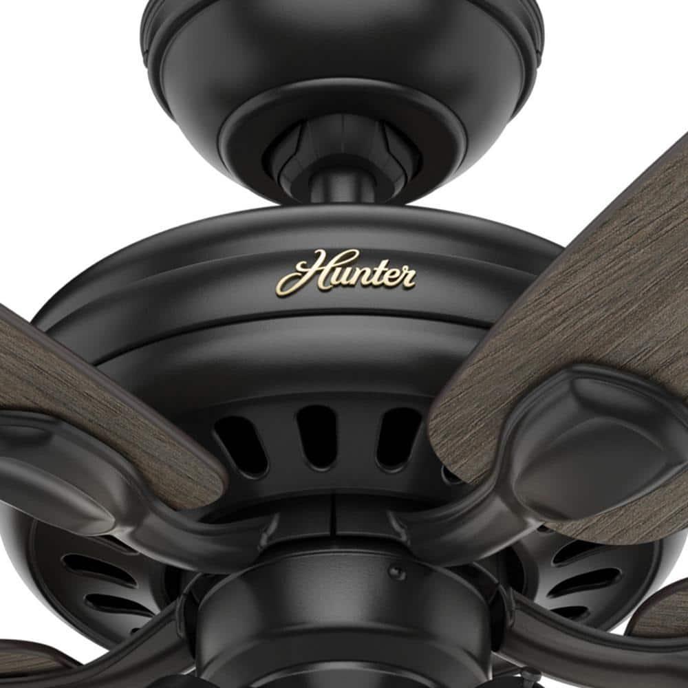 Hunter Highbury II 52 in LED Indoor Matte Black Ceiling Fan with Light Kit