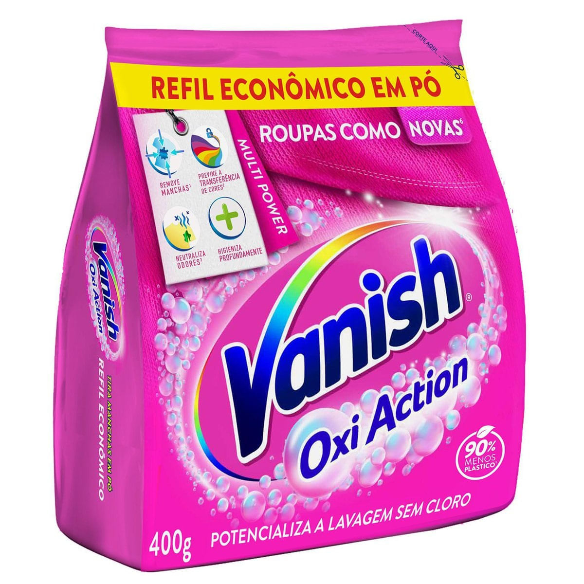 Kit com 3 Tira Manchas Vanish Pink 400g
