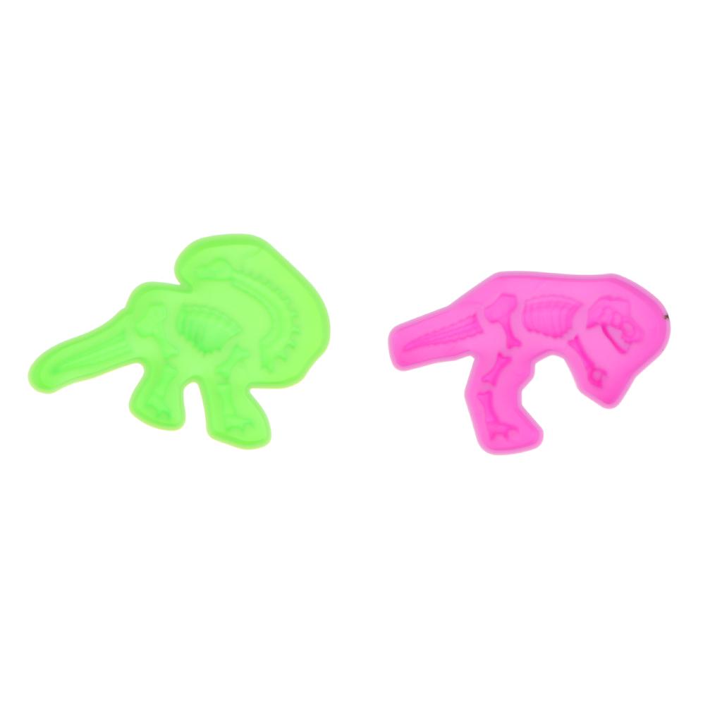 Pack of 4 Multi-colored Dinosaur Skeleton s Sand Beach Toy Set, , Triceratops, Stegosaurus and Diplodocus