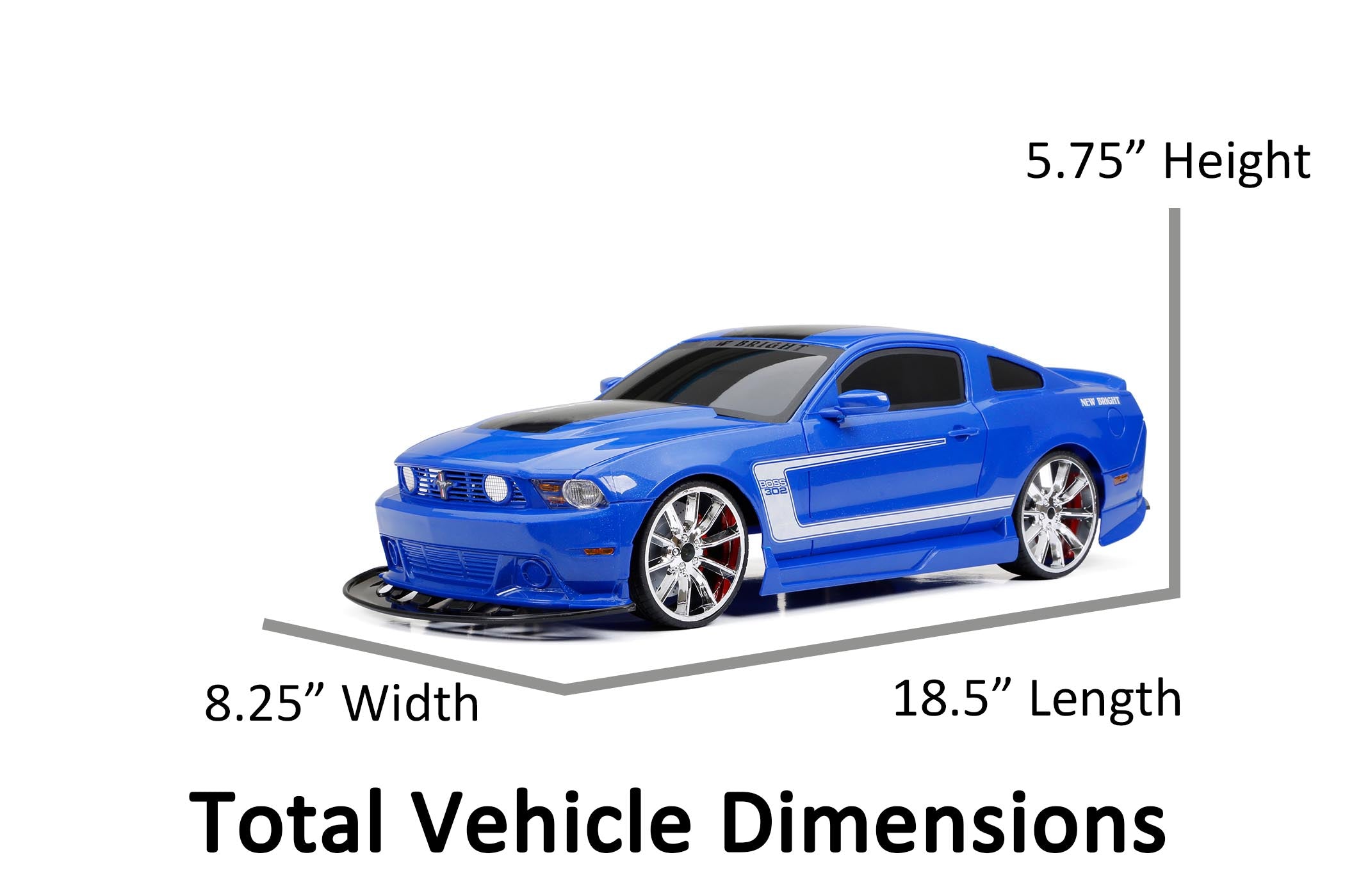 New Bright (1:10) Ford Mustang Battery RC Sports Car， 61029U-6B