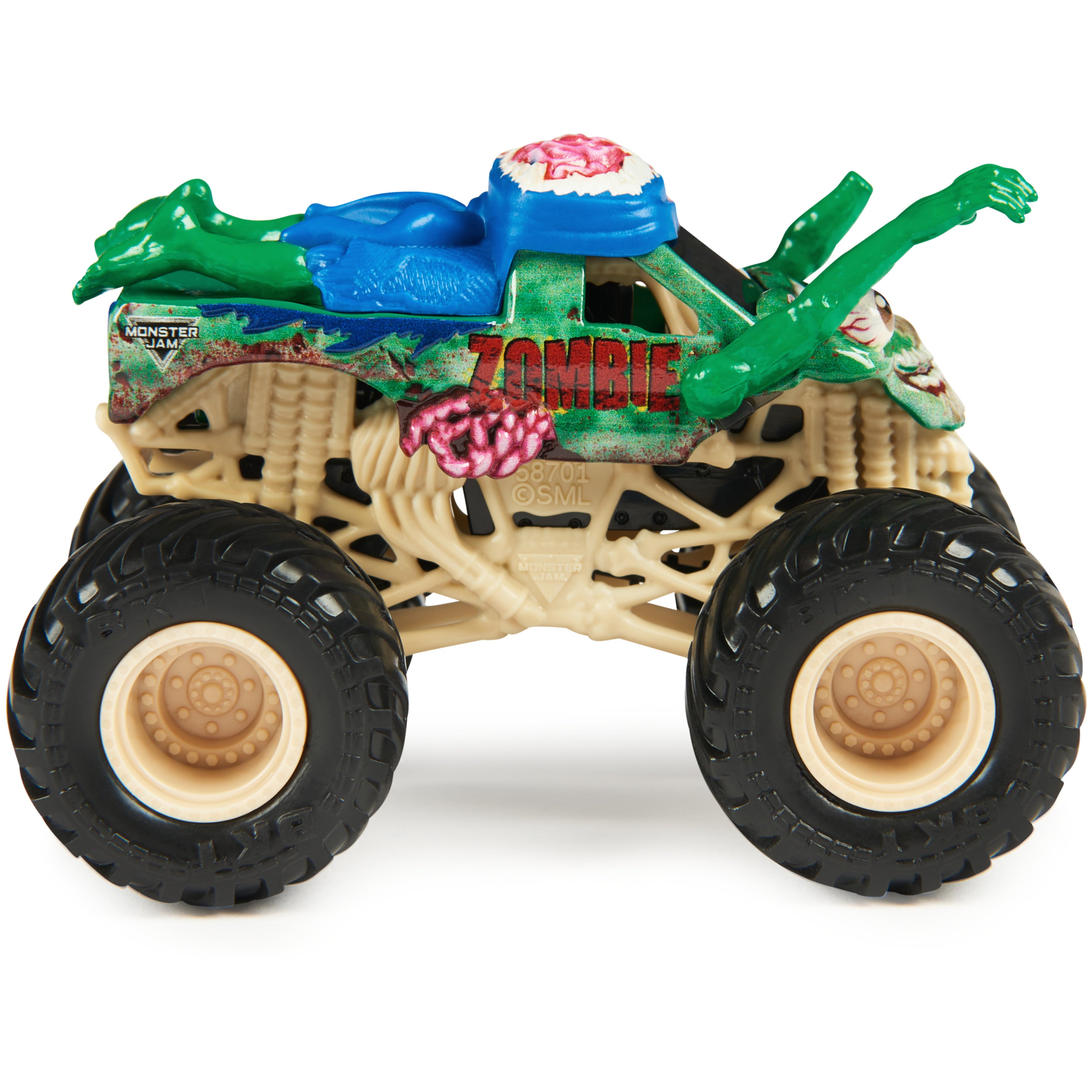 Monster Jam， Zombie Vs. Zombie 1:64 Scale Die-Cast Monster Trucks
