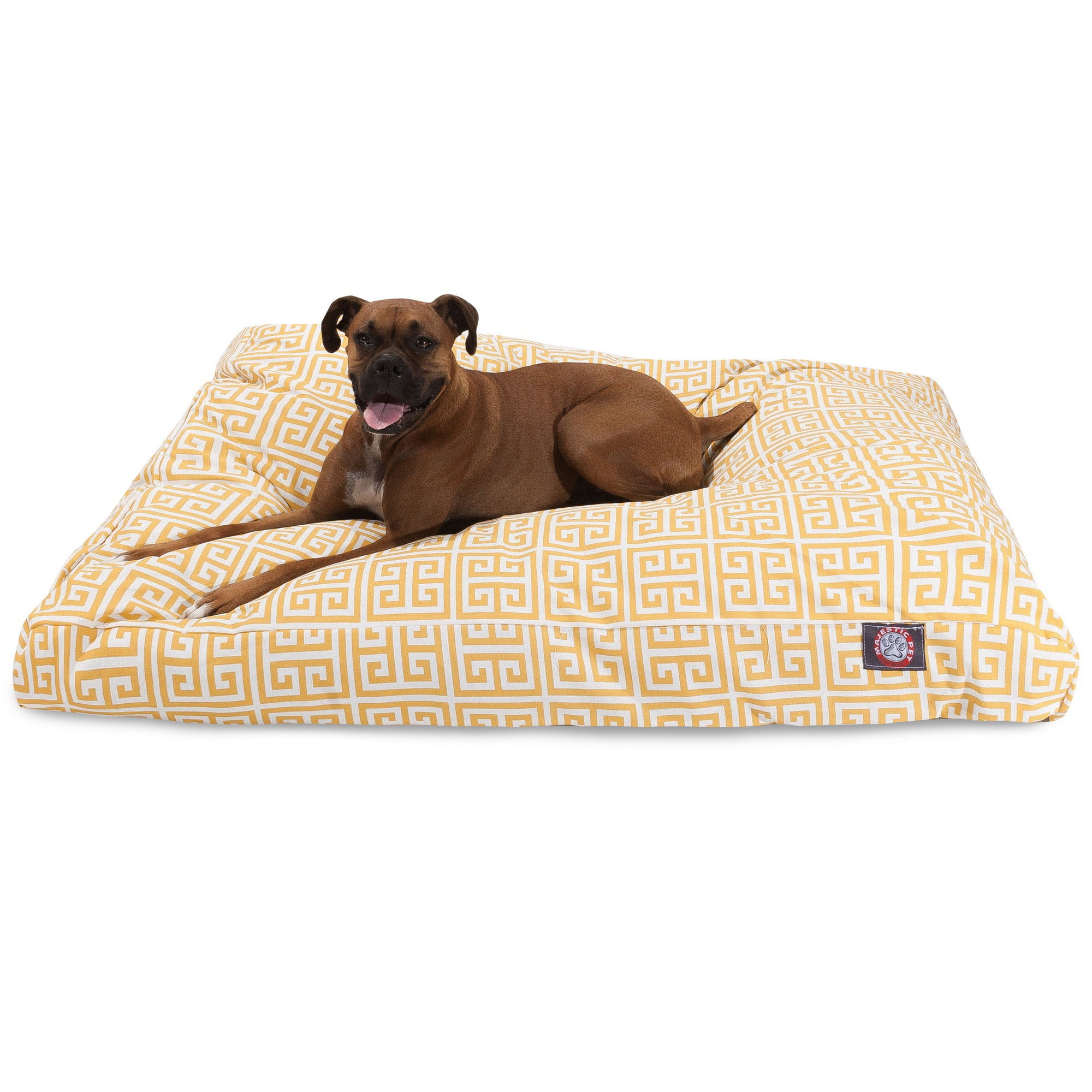 Majestic Pet | Towers Shredded Memory Foam Rectangle Pet Bed For Dogs， Removable Cover， Citrus， Medium