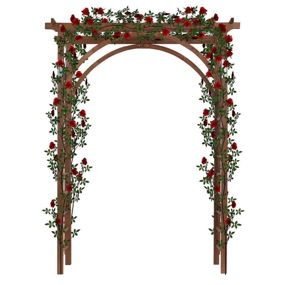 GoDecor Outdoor Wooden Garden Arbor for Climbing Plants-84.65" H