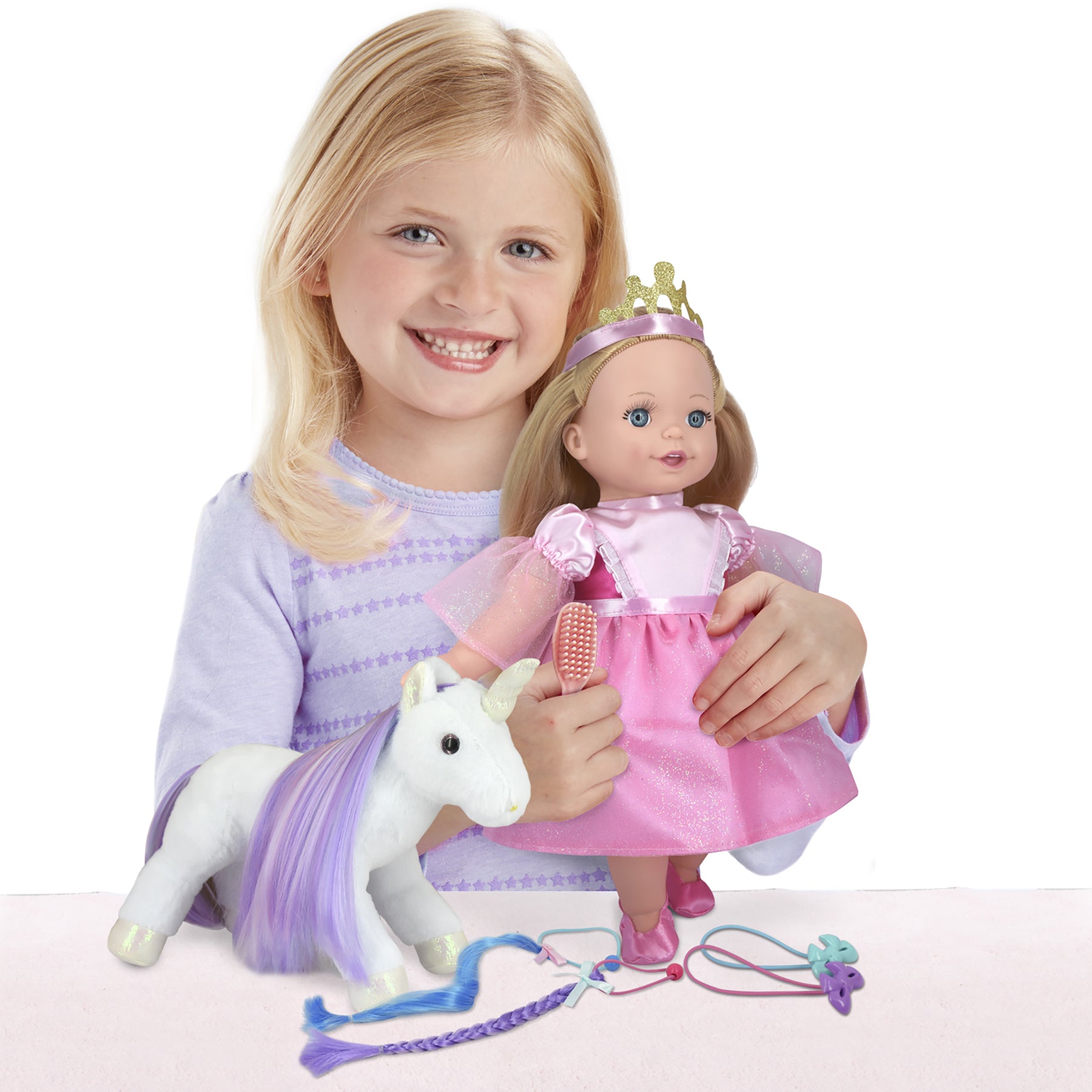 Lil Tots Princess 14 inch Doll & Unicorn Play Set