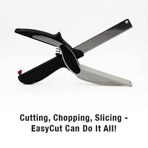 2-in-1 Knife and Built-in Cutting Board Food Chopper