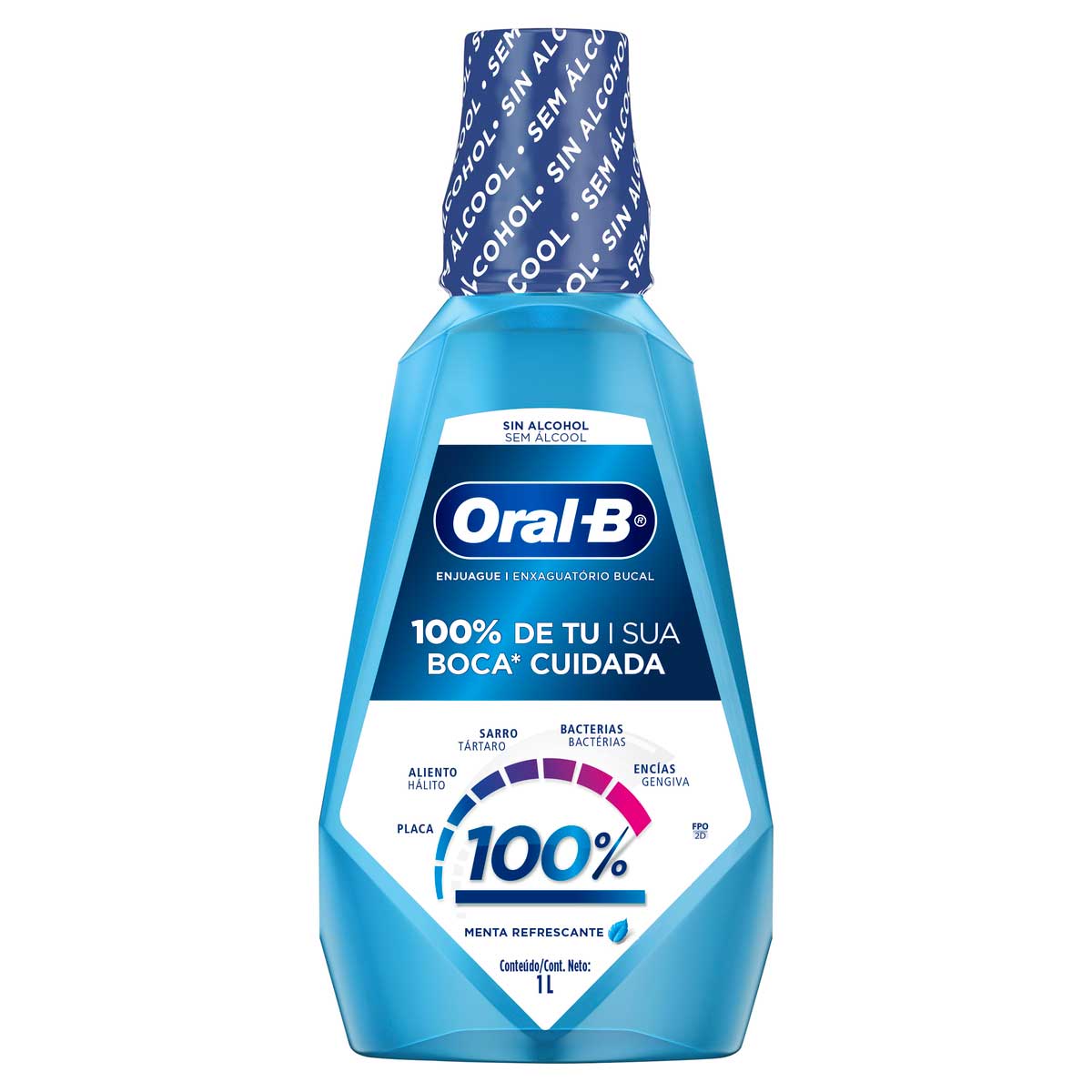 Enxaguatorio Bucal Oral-B 100% de Sua Boca Cuidada 1L