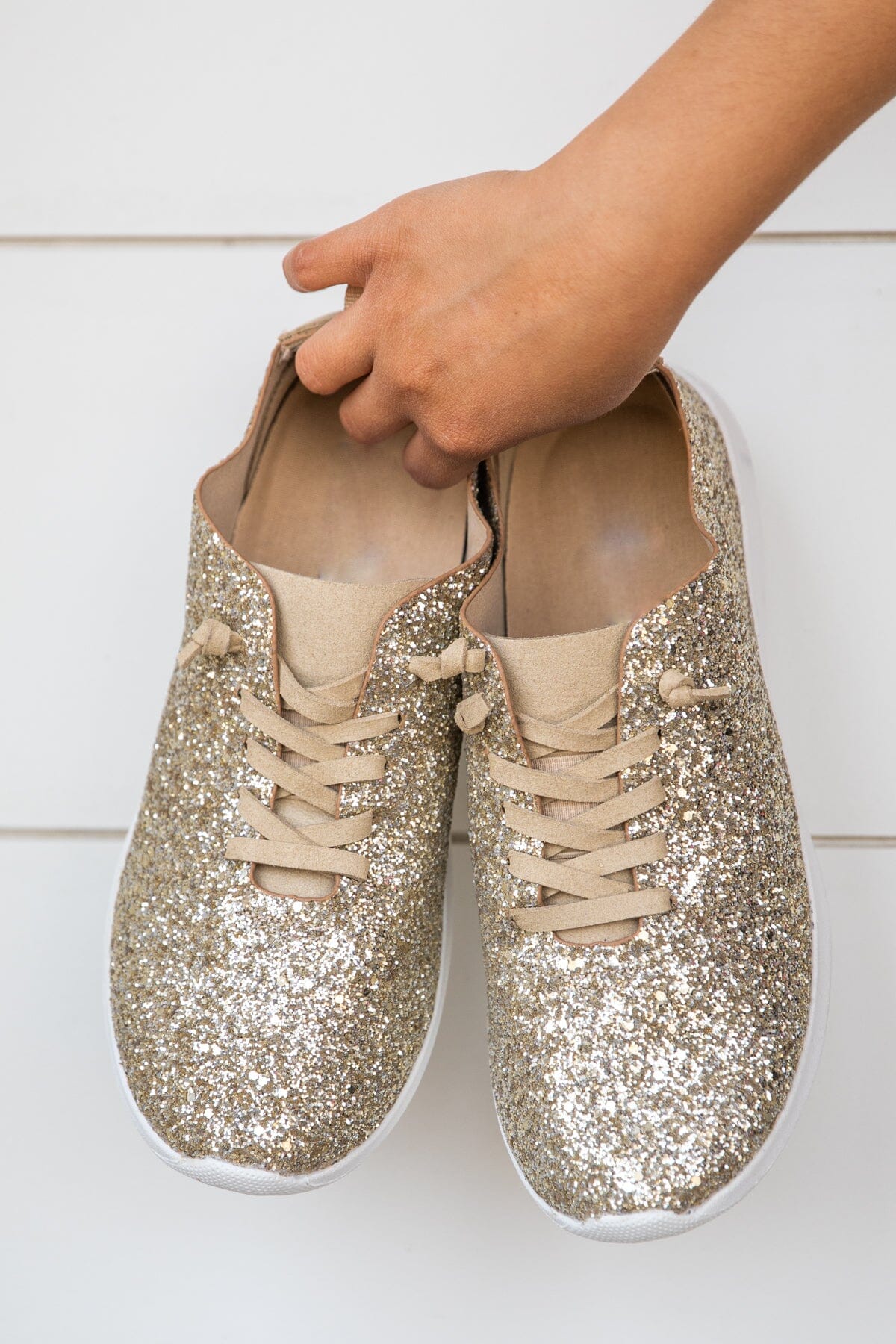 Gold Glitter Sneakers