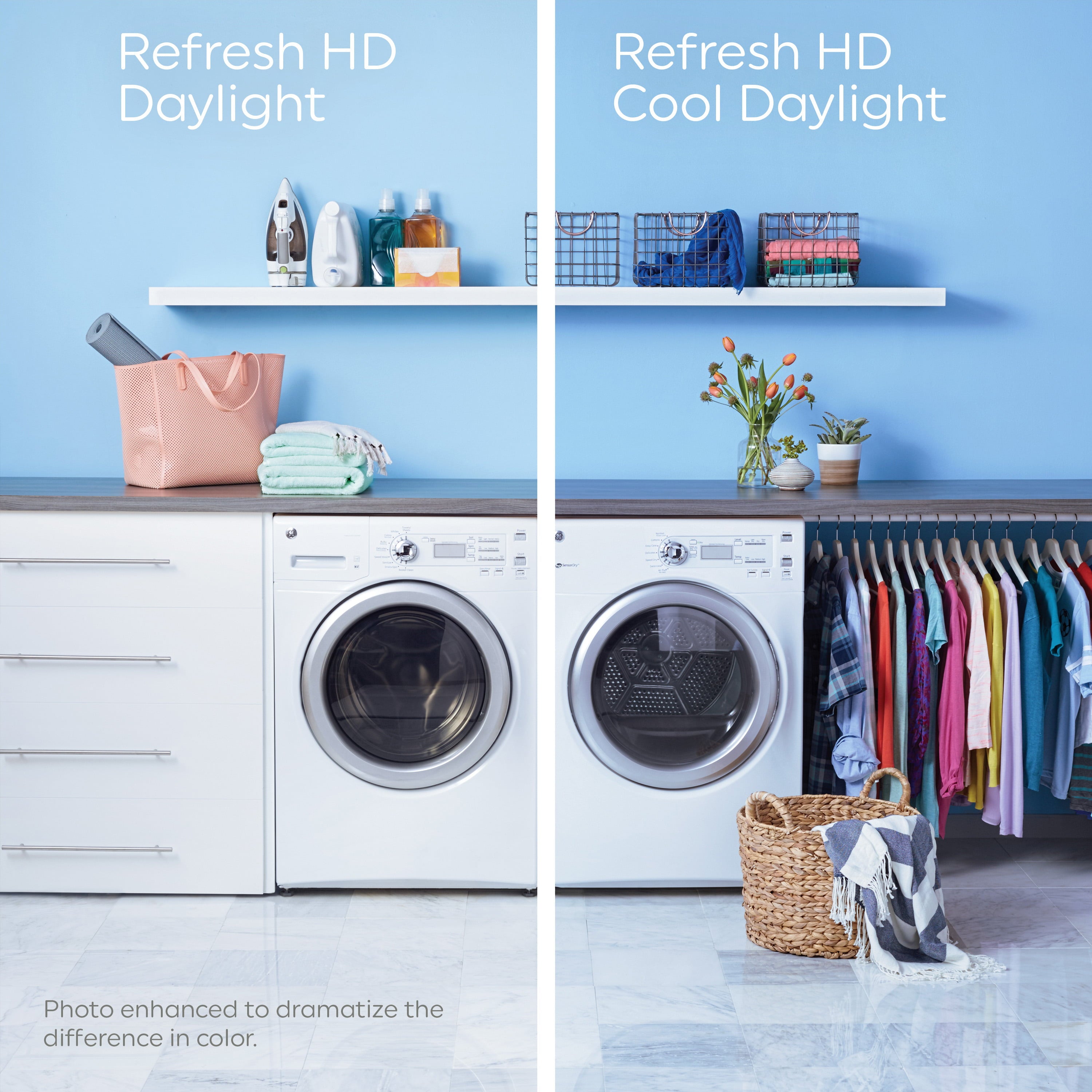 GE Refresh LED Indoor Floodlights， 65 Watt Eqv， Daylight， BR30 Light Bulbs with Beam Spread， 4pk