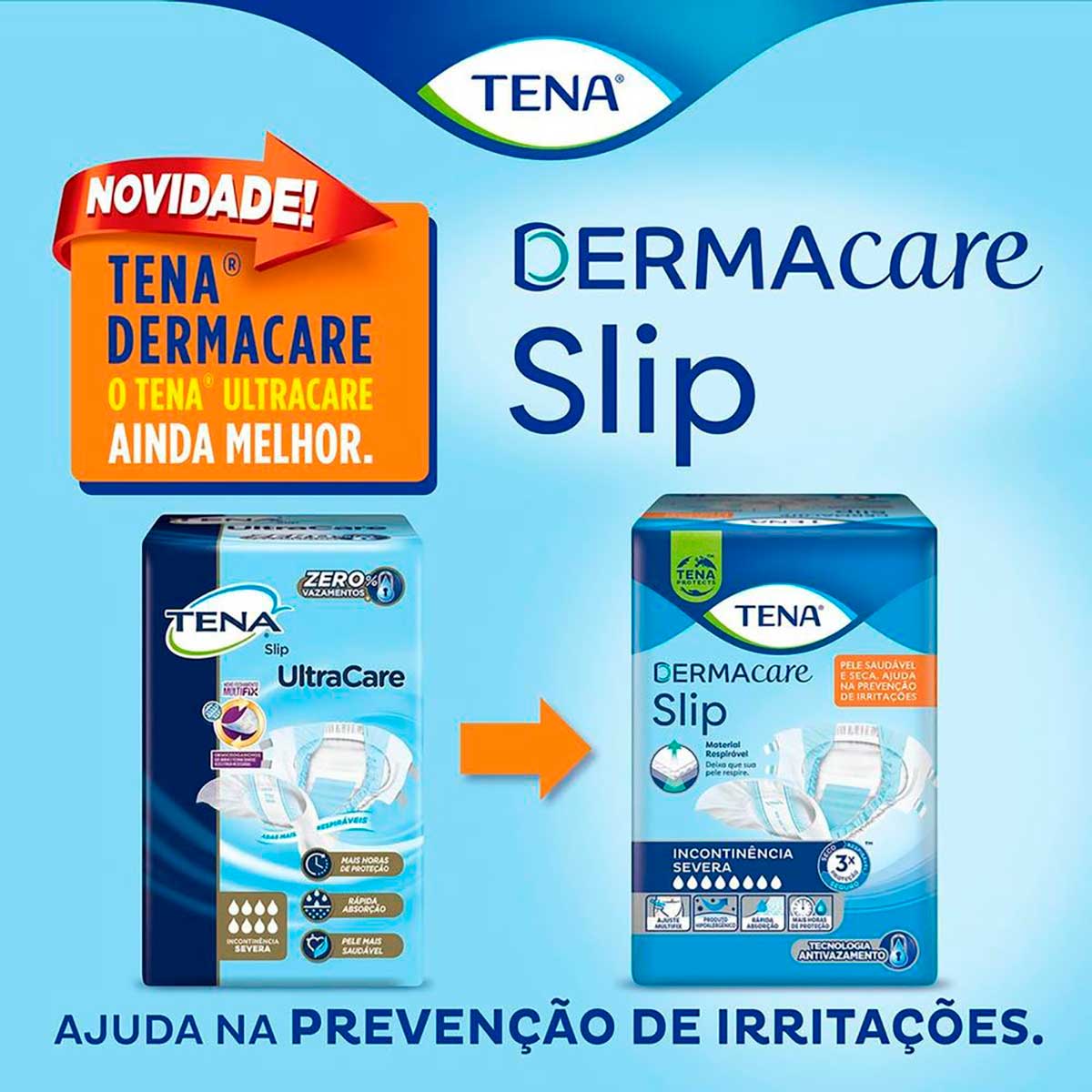 Fralda Geriatrica M Tena Slip Dermacare 8 Unidades