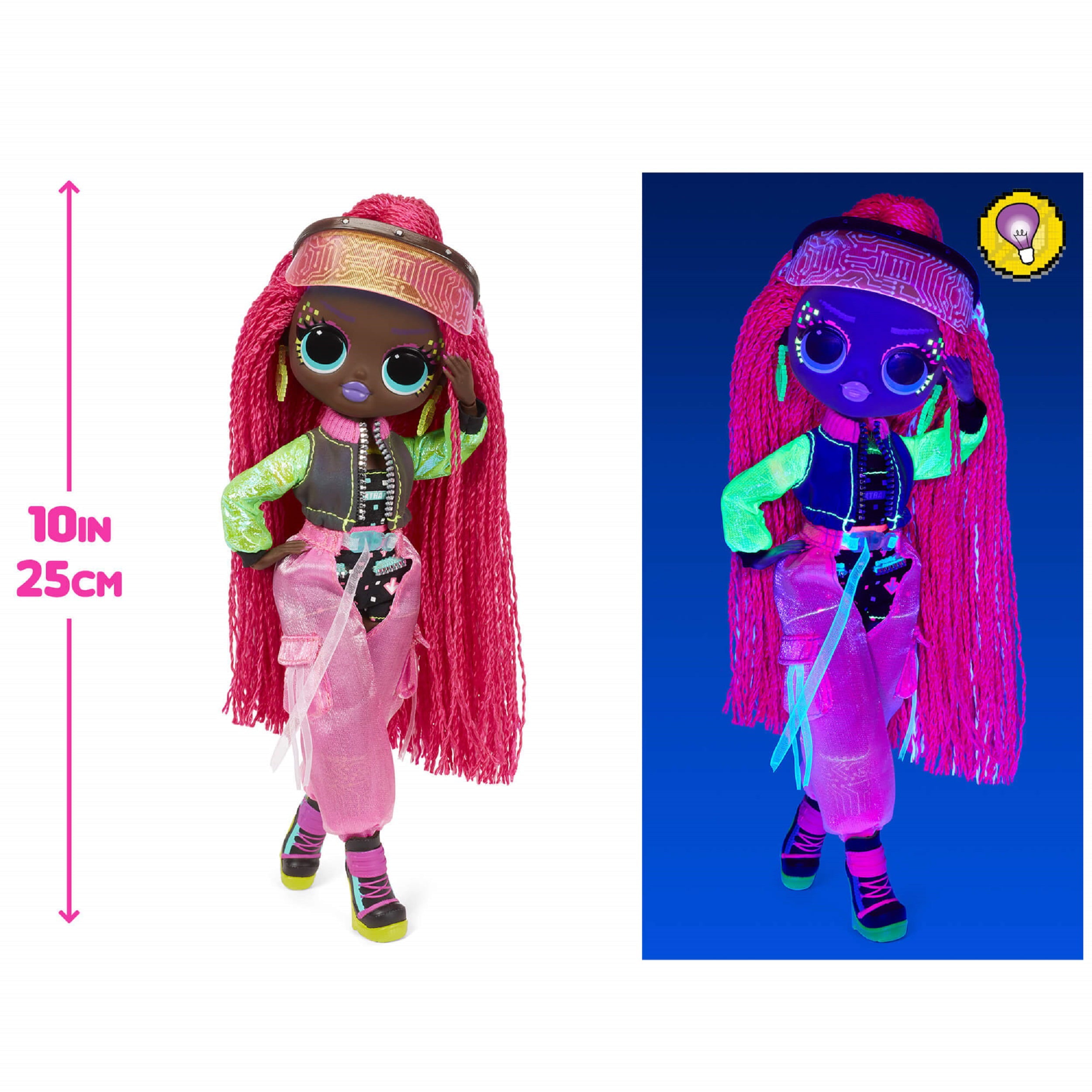 LOL Surprise OMG Dance Dance Dance Virtuelle Fashion Doll With 15 Surprises Including Magic Blacklight, Shoes, Hair Brush, Doll Stand and TV Package - For Girls Ages 4+