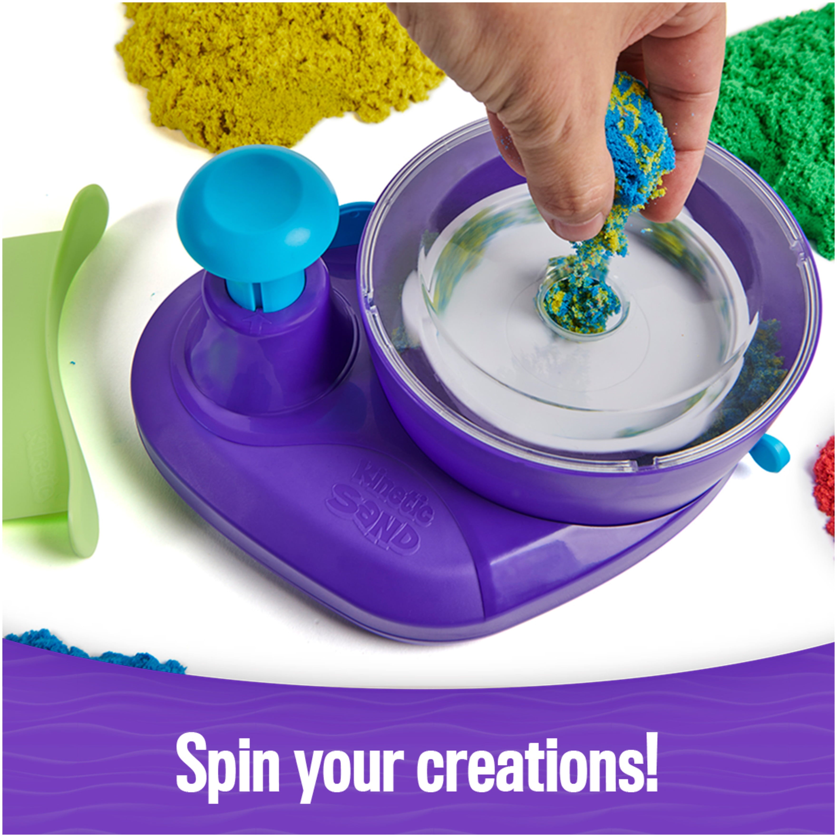 Kinetic Sand, Swirl N’ Surprise Playset with 2lbs of Play Sand