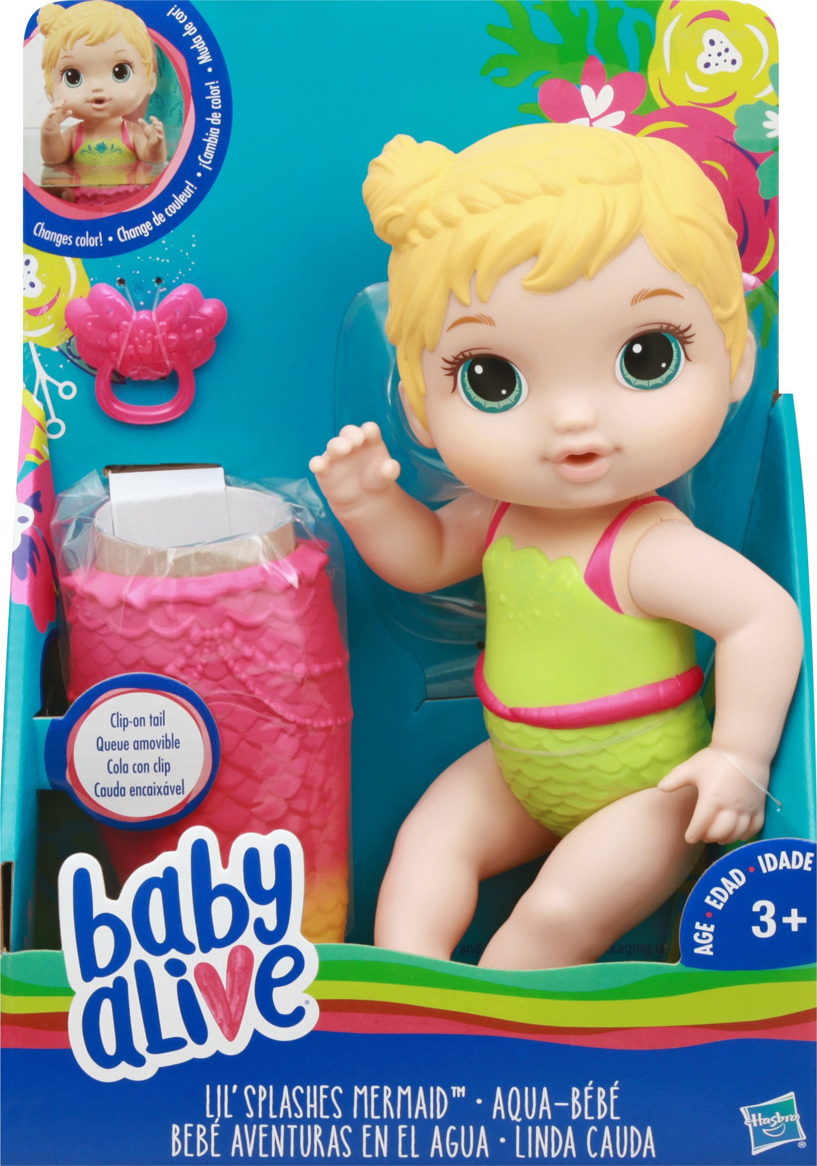 Baby Alive Lil Splashes Blonde Mermaid Baby Doll