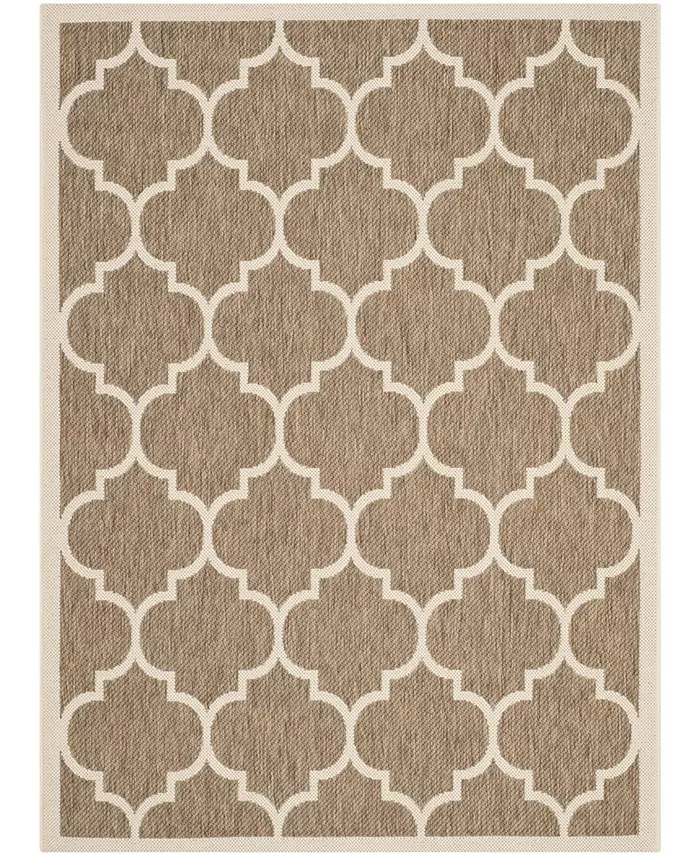 Safavieh Courtyard Brown and Bone 4' x 5'7