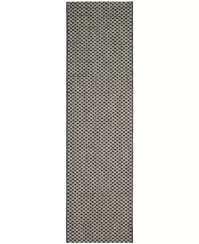 Safavieh Courtyard Black and Light Grey 2'3