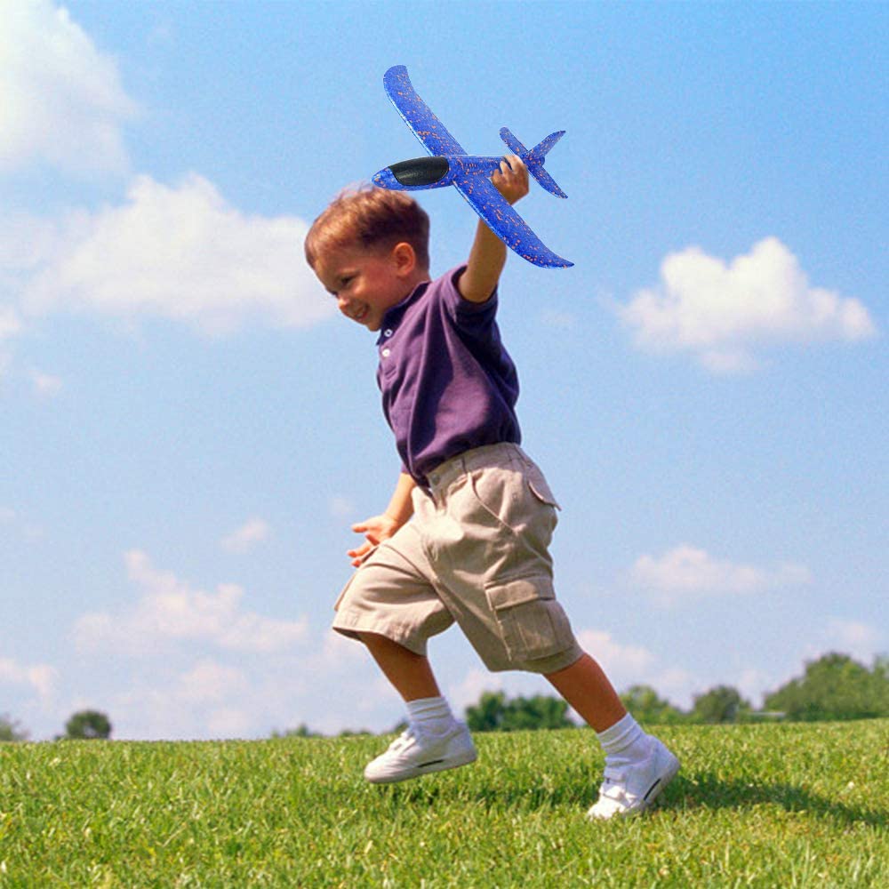 2 Pack Glider Plane Toys， 17.5