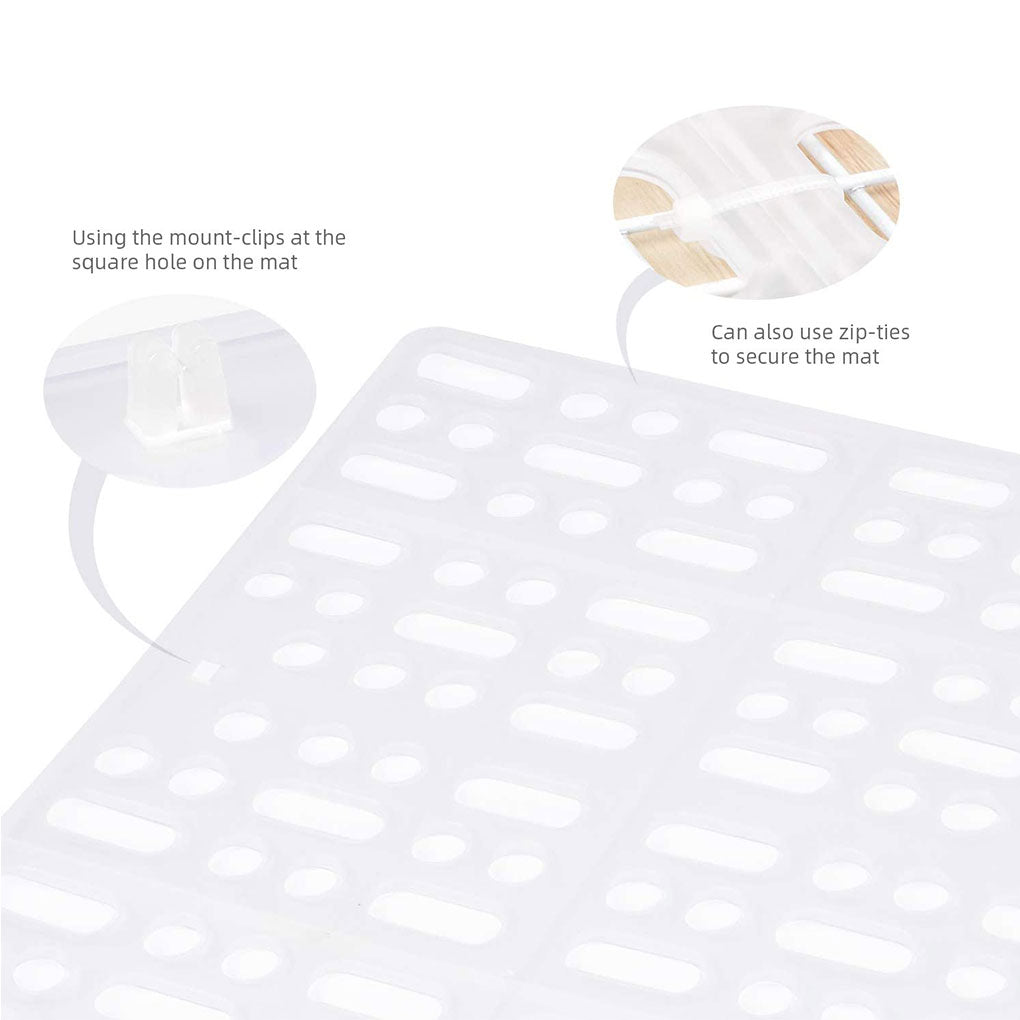 TureClos Anti-slip Pet Feet Mat Plastic Grids Pet Relax Pad Animal Cage Hole Cushion