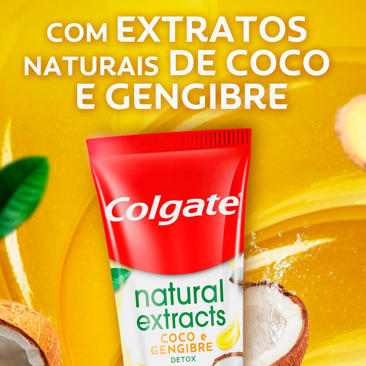 Creme Dental Colgate Natural Extracts Coco e Gengibre 90g