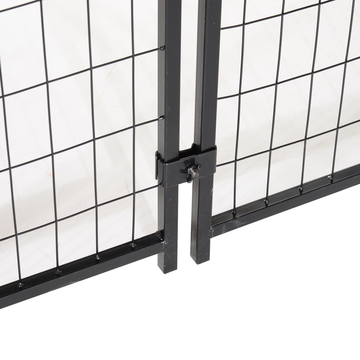 Pawhut Galvanized Steel Fence Dog Kennel， Large， Outdoor