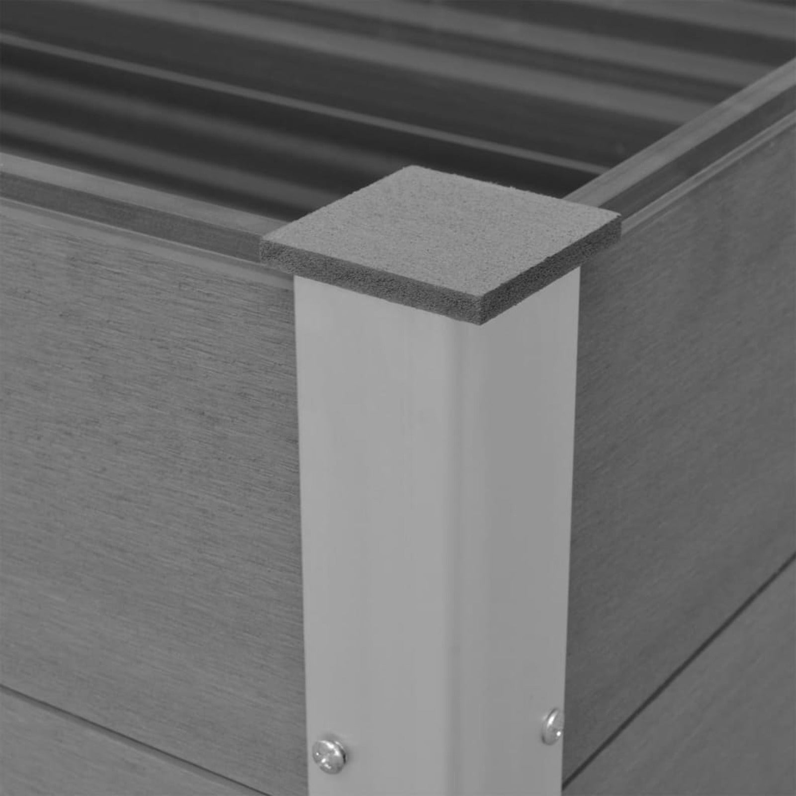 Garden Raised Bed WPC 59.1"x39.4"x21.3" Gray