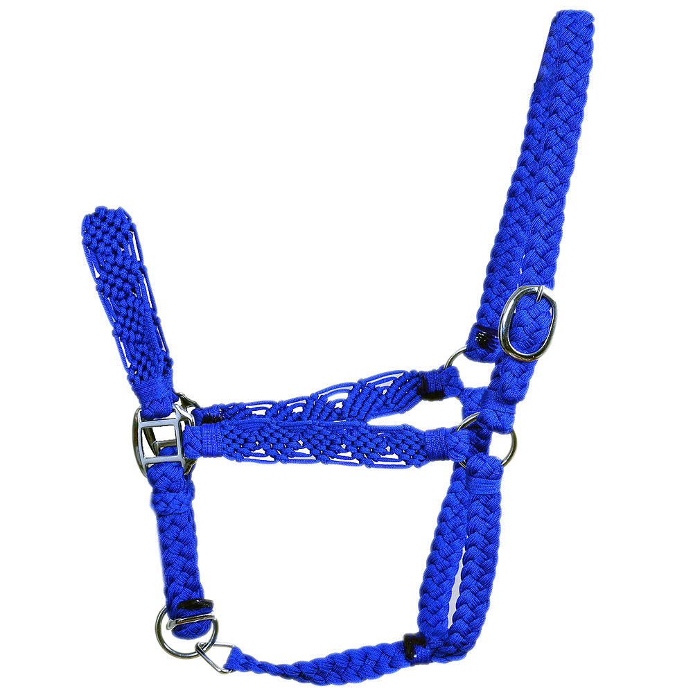 63DL Hilason Premium Flat Braided Paracord Horse Halter Turquoise