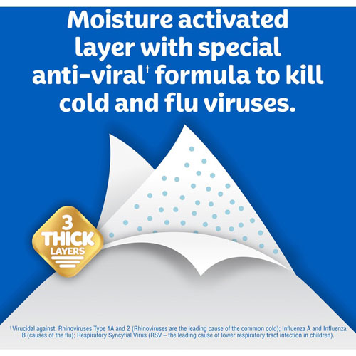 Kimberly-Clark Kleenex Anti-viral Facial Tissue - 3 Ply - White - Anti-viral | Soft - For Face， Business， Commercial - 55 Per Box - 4