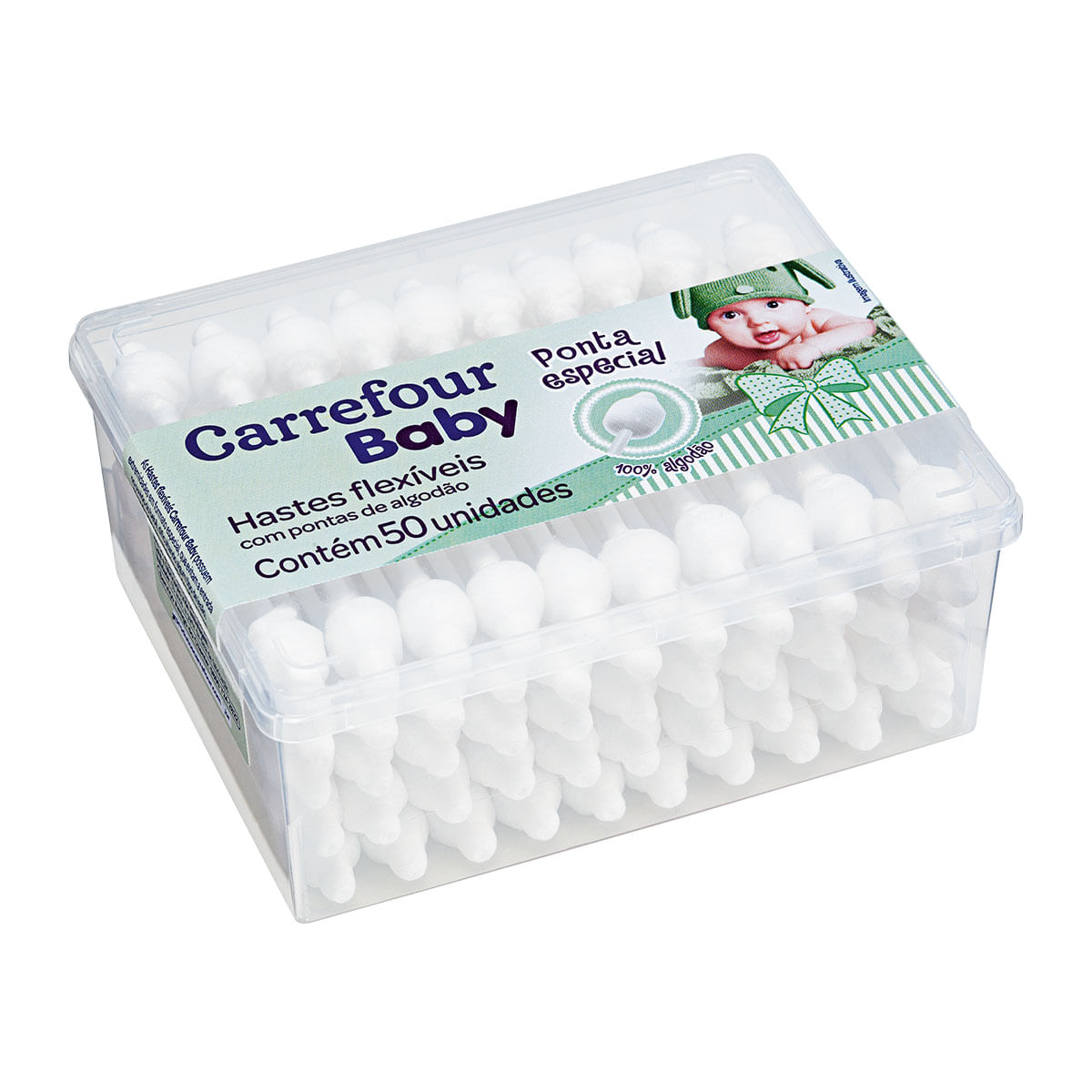 Haste Flexivel para Bebe Carrefour Baby 50 Unidades