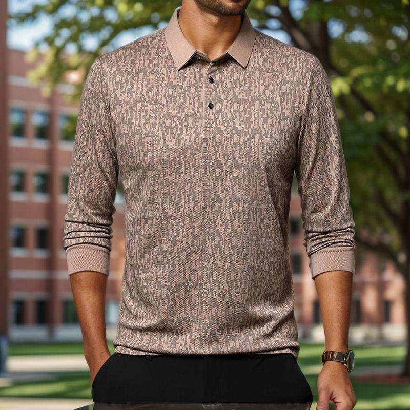 Polo Manga Longa Camden™ em Malha Soft Texturizada / Sofisticação Casual e Caimento que Valoriza o Corpo Sem Apertar!