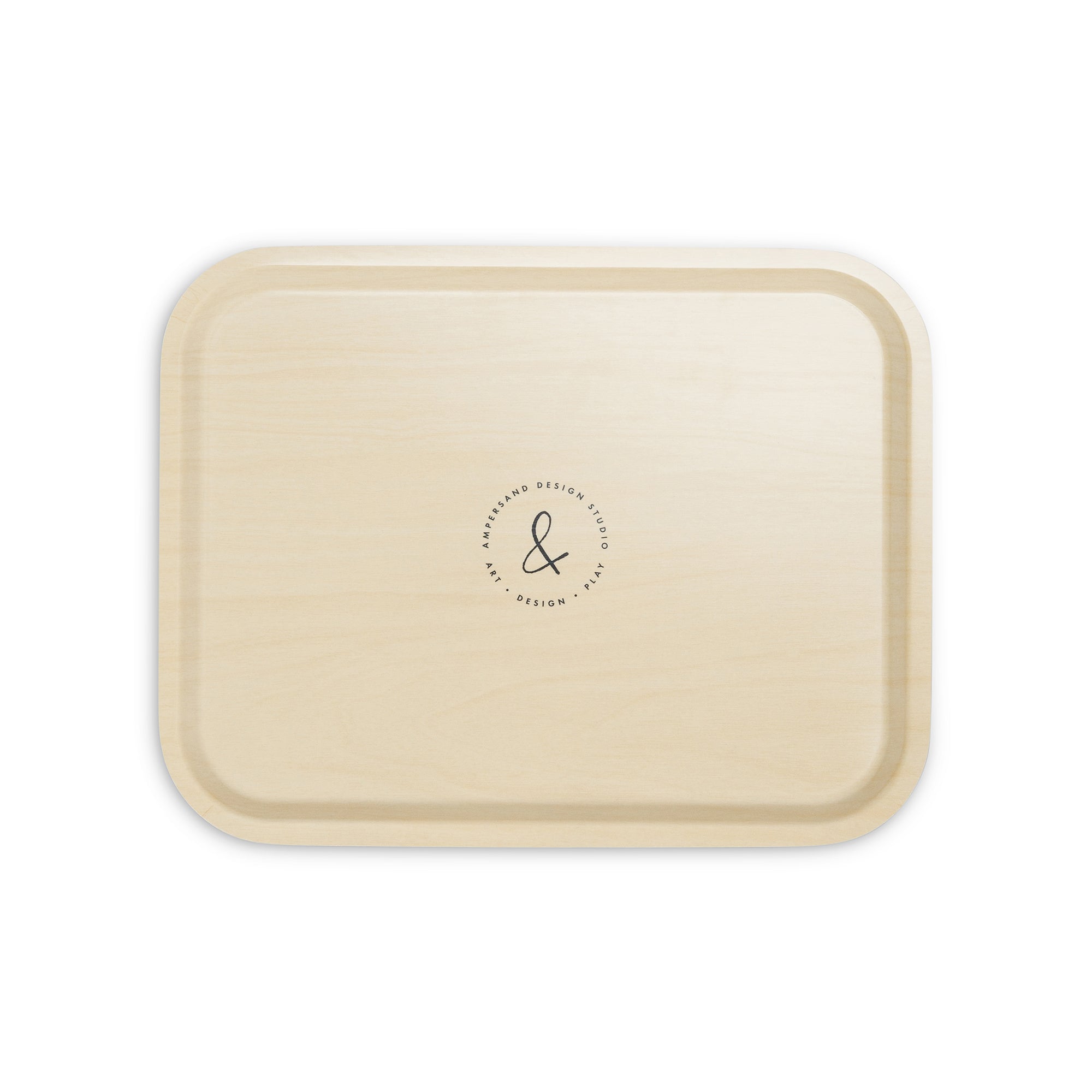 Scribble Dots Rectangle Birchwood Tray