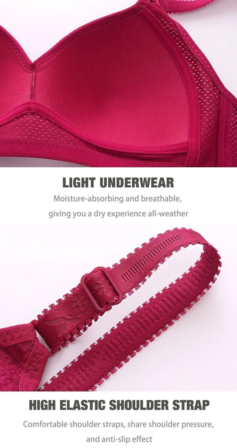 🔥Plus Size Bra Women Underwear Wire Free Comfort  Soft Breathable�