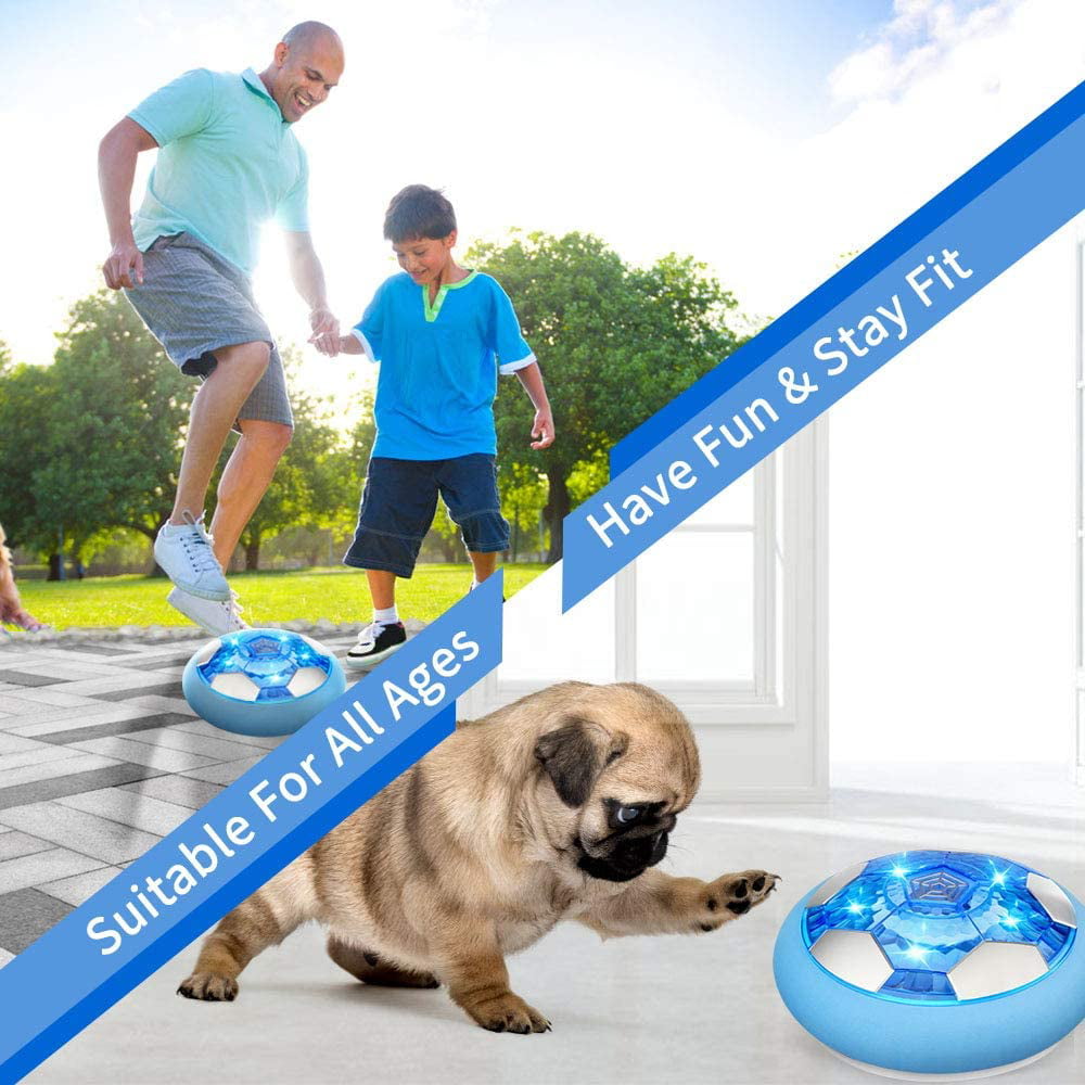 Allaugh Hover Soccer Ball Set with 2 Goals USB Rechargeable Indoor Floating Soccer with LED Light and Safe Bumper Gifts for Kids Ages 3-8