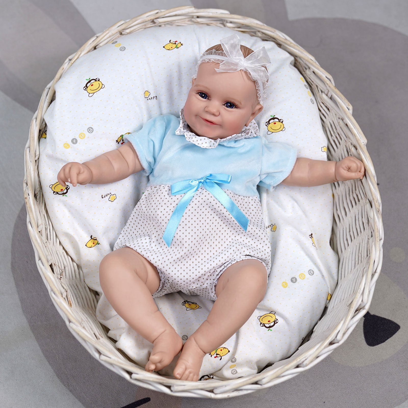 JIZHI Lifelike Reborn Baby Dolls 20 inch Realistic Newborn Baby Dolls Adorable Playful Real Life Baby Dolls with Gift Box for Kids Age 3 +