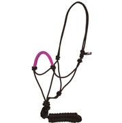 Mustang Solid Nose Rope Halter Pink
