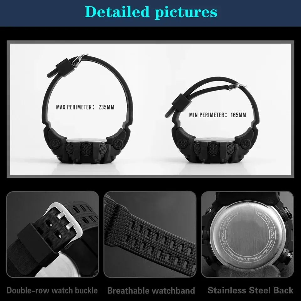 LIUYANGTIAN Electronic Watch Set For Mens Military Sports Watches Set Luminous Multifunction LED Digital Wristwatch for man kids Boy Student