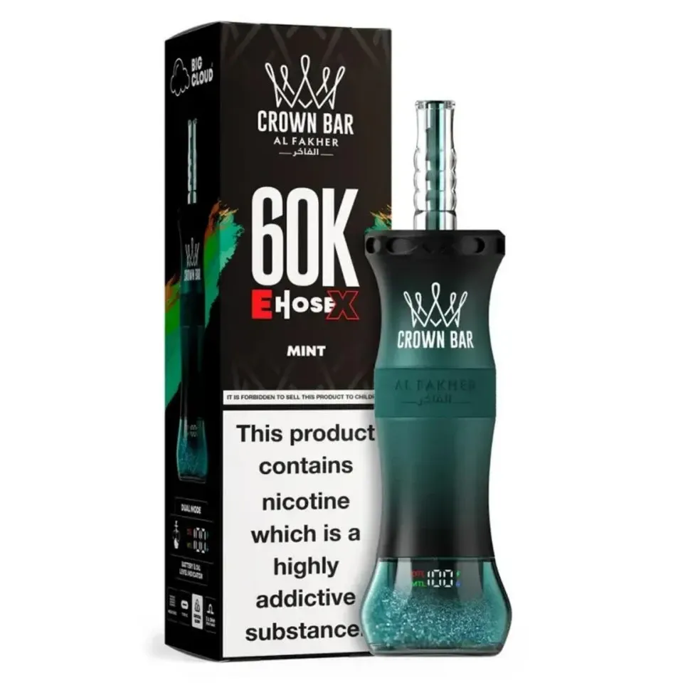Al Fakher Crown Bar E-Hose X Disposable – 60000 Puffs 🔥