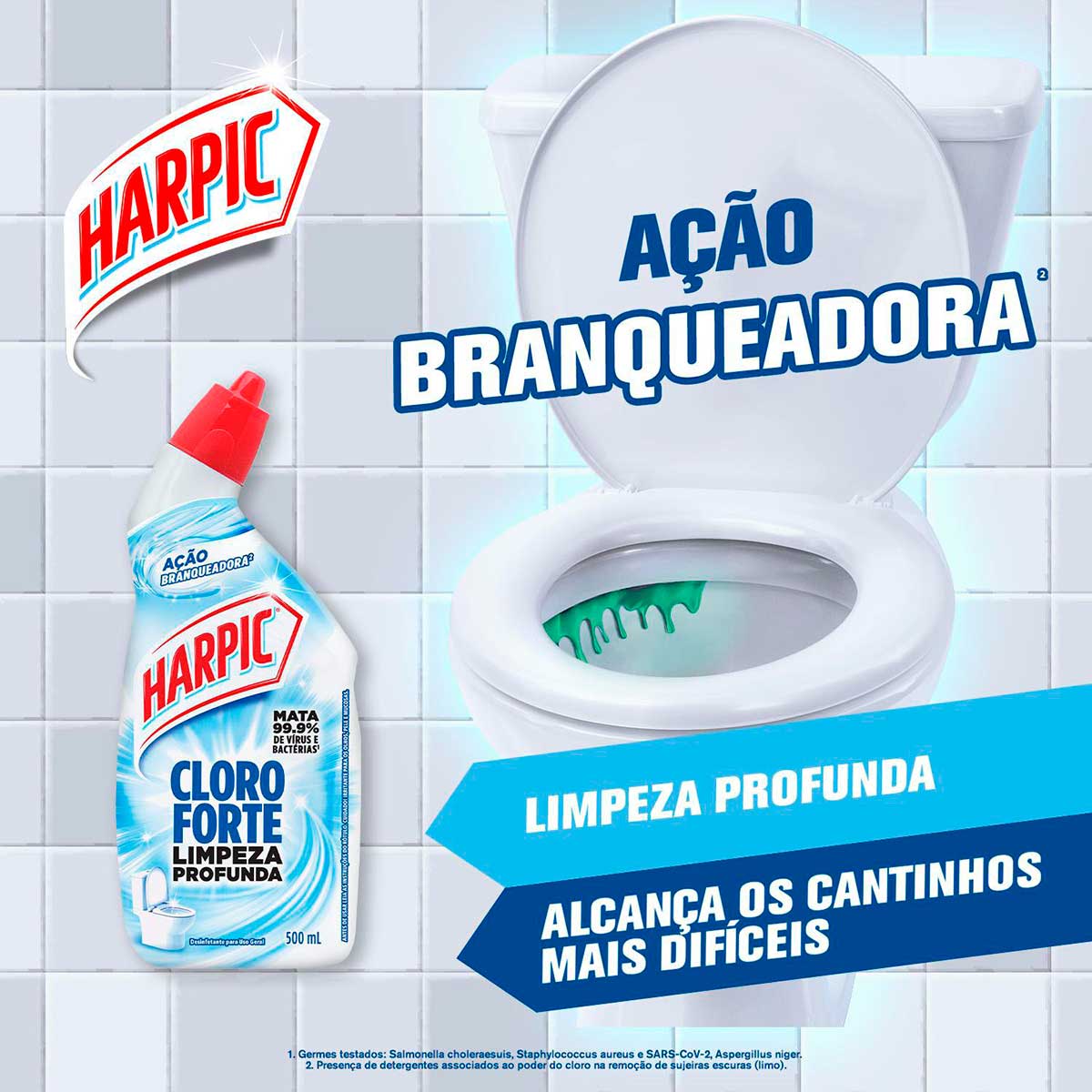 Desinfetante Sanitario Liquido Harpic Cloro Forte 500ml