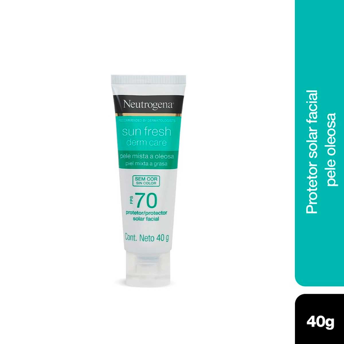 Protetor Solar Facial FPS 70 Neutrogena Sun Fresh Derm Care Sem Cor 40g