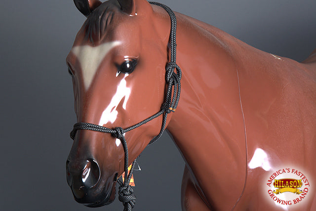29BH Western Horse Halter Tack Braided Poly Rope Leadglitter Silver Hilason