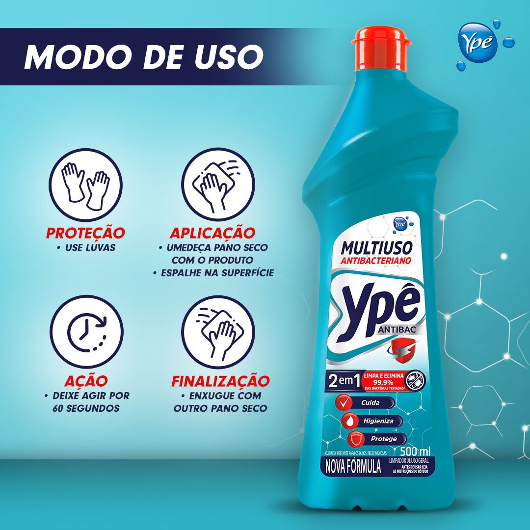 Limpador Multiuso Ype Antibac Squeeze 500 ml