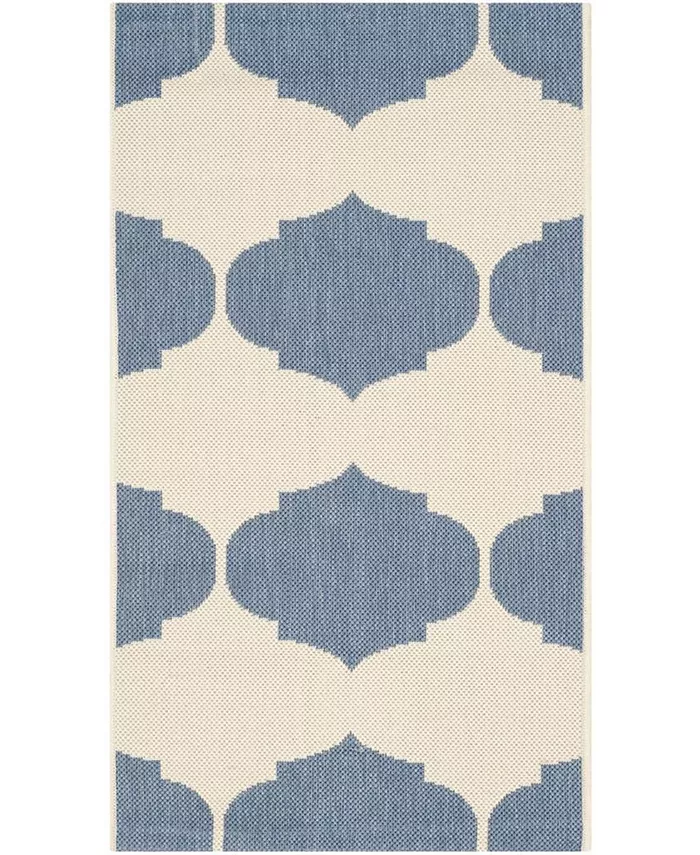Safavieh Courtyard Beige and Blue 2' x 3'7