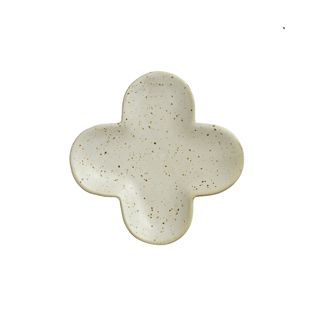 Stoneware Clover Shaped Dish