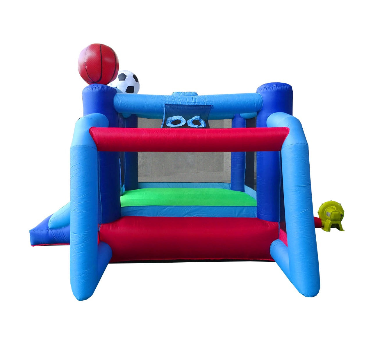 Pogo Bounce House Backyard Kids Sports Arena Inflatable Bounce House with Soccer Goal