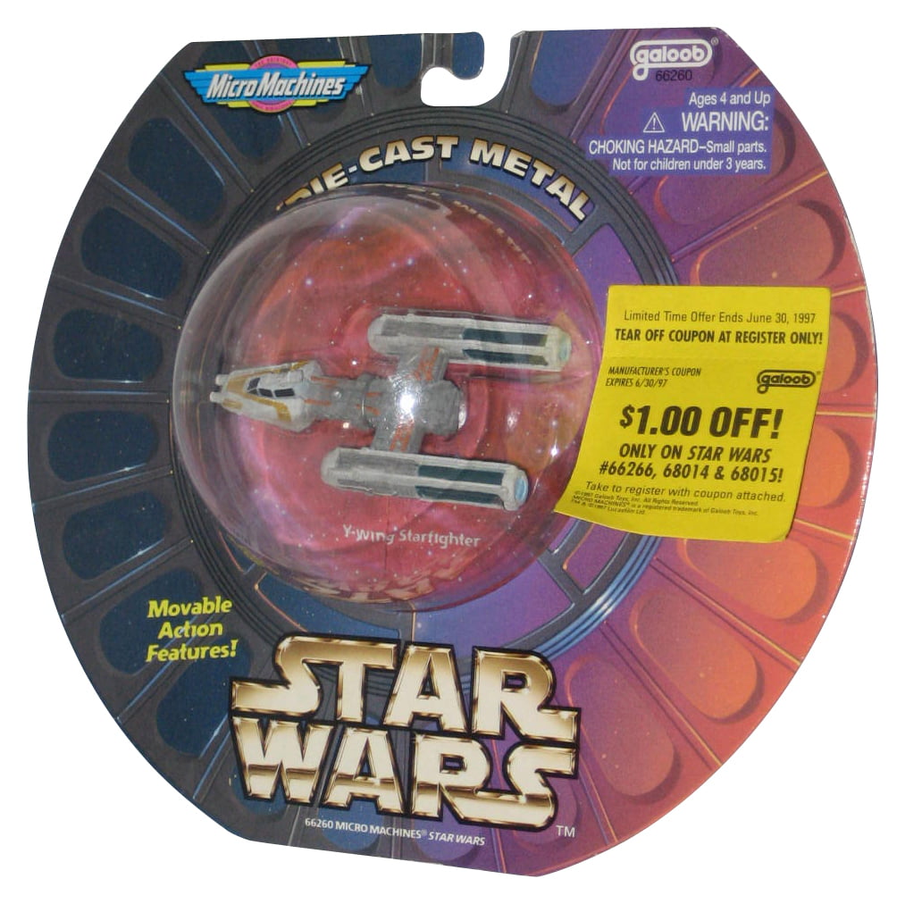 Star Wars Micro Machines Y-Wing (1996) Galoob Die-Cast Metal Toy Vehicle w/ Expired Coupon Sticker