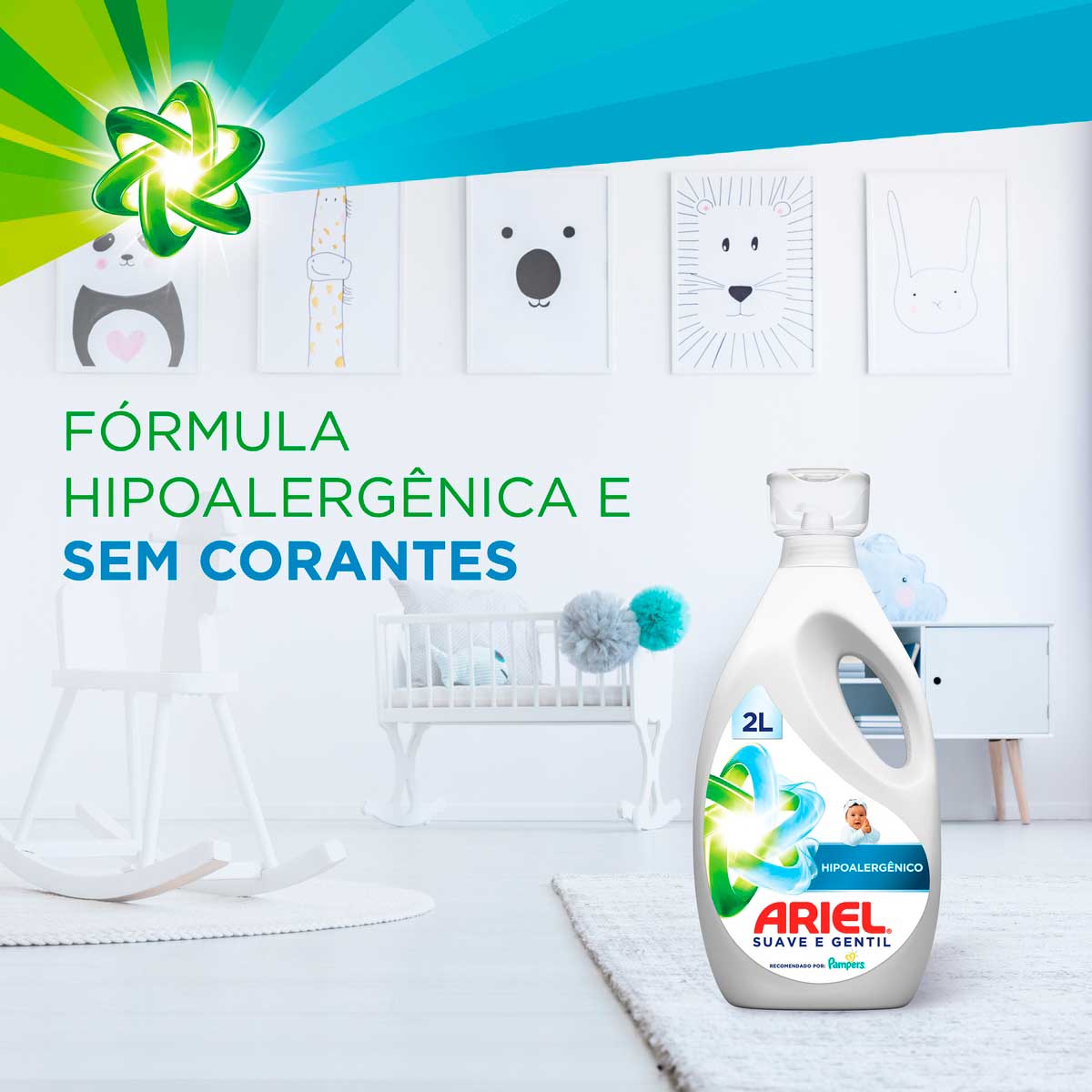 Sabao Liquido Ariel Suave e Gentil 2L