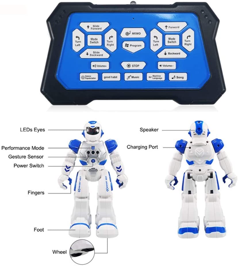 Smart RC Robots for Kids， Gesture Sensing Singing Walking Dancing Robot for Boys and Girls