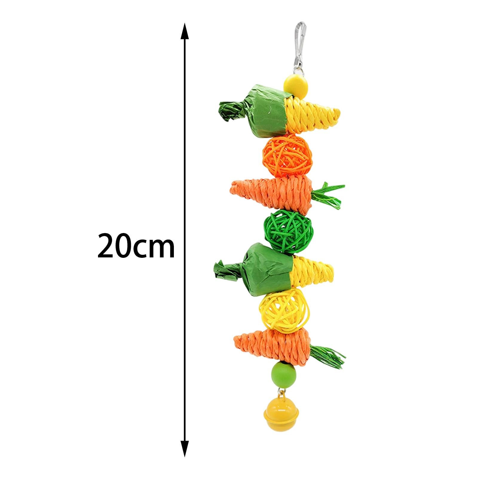 2X Birds Parrots Chewing Toys Cage Accesory with Bell Training Parrot Toys for Small to Large Birds Parrots Budgie Parakeets