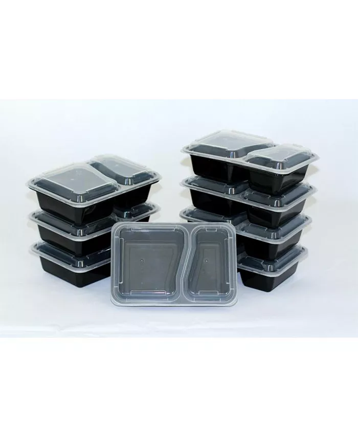 Art Cook Divided 24 Piece 2 Section Meal Preparation Food Storage Container Set