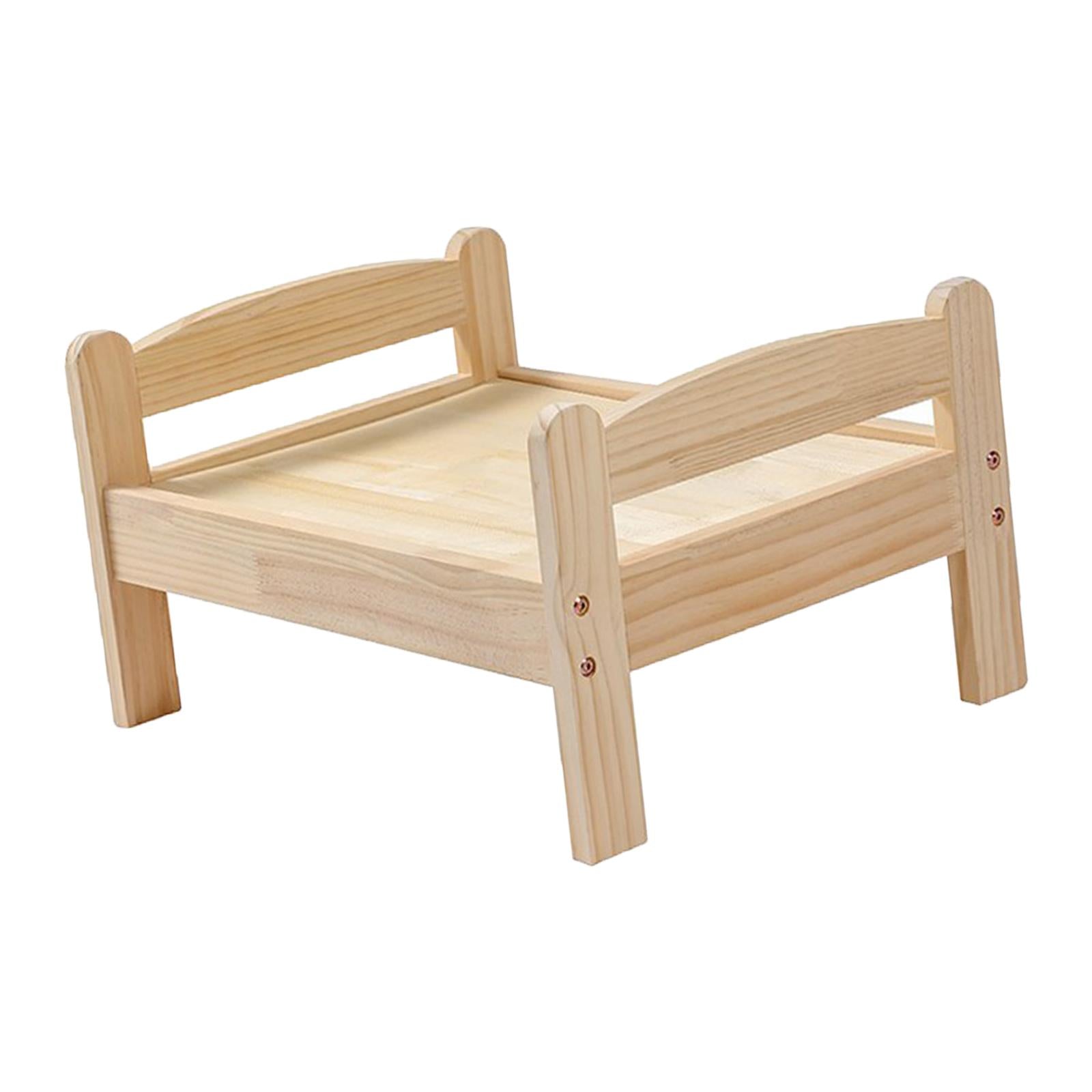 Pet Cat Bed， Small Dog Bed Puppy Kennel Kitten House Wood Winter Elevated Pet Bed Cat Furniture for Indoors and Outdoors Pets Supplies