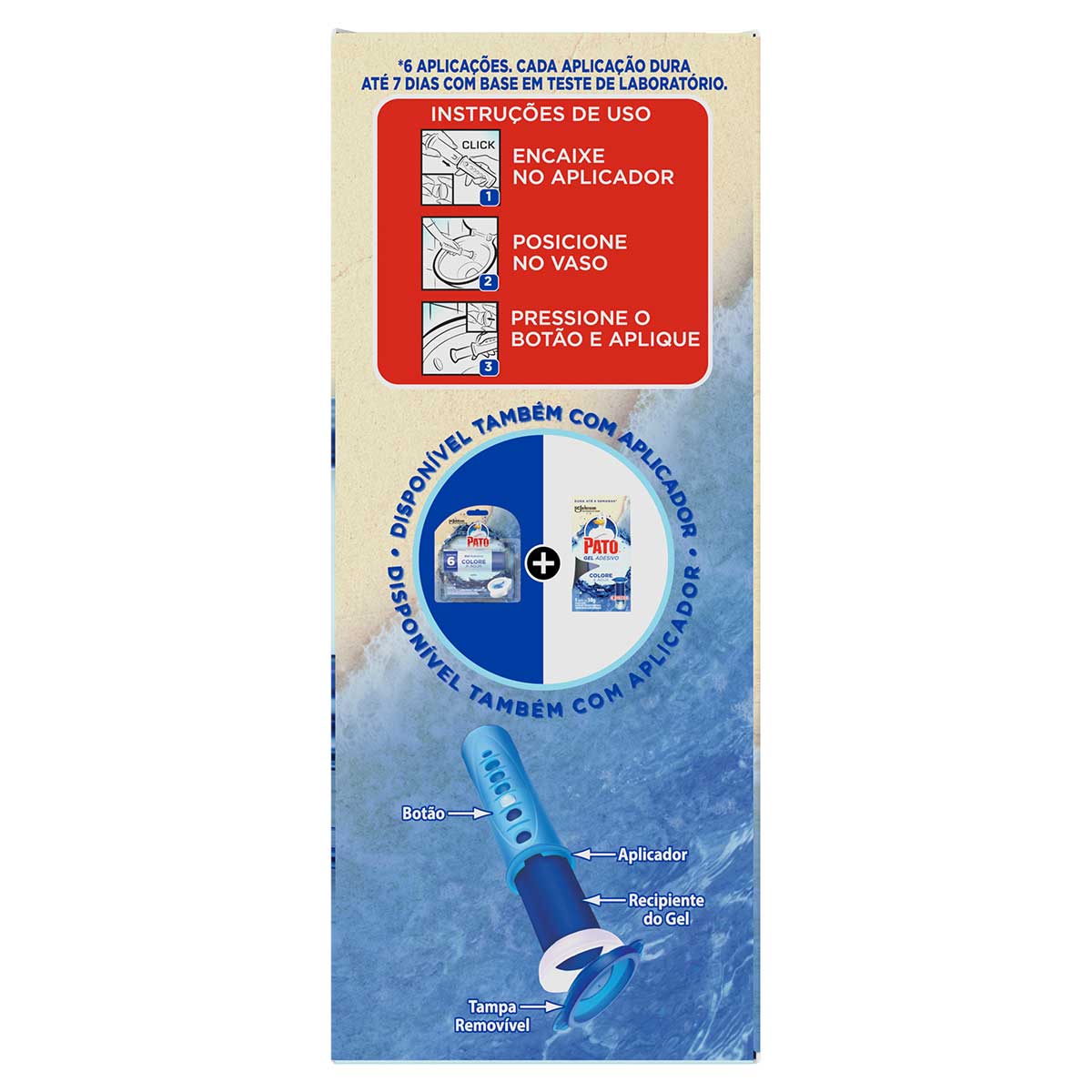 Detergente Sanitario Gel Adesivo Azul Pato 38g Refil