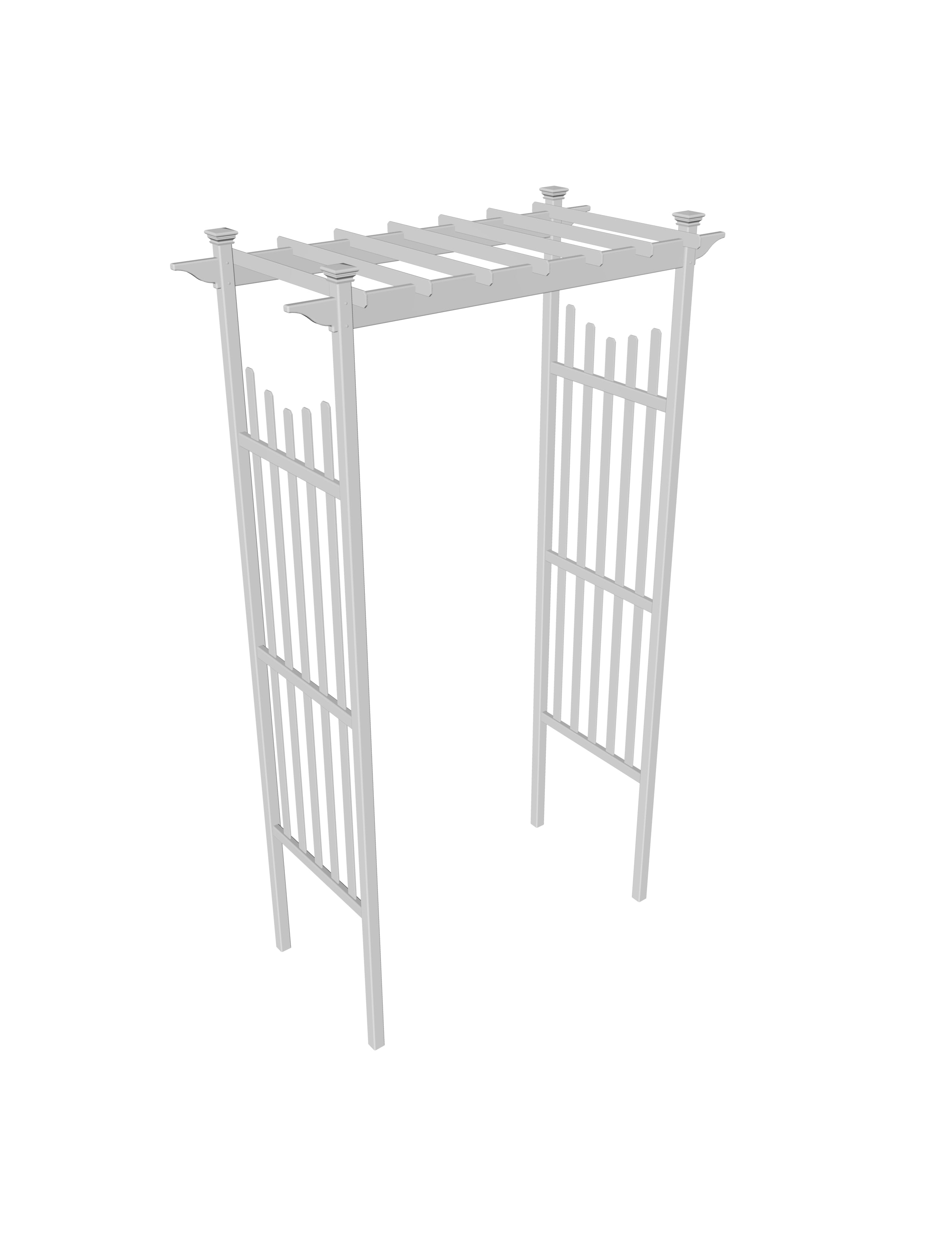 Vita 45" x 83.75" Cardiff Vinyl Arbor, White, VA78100